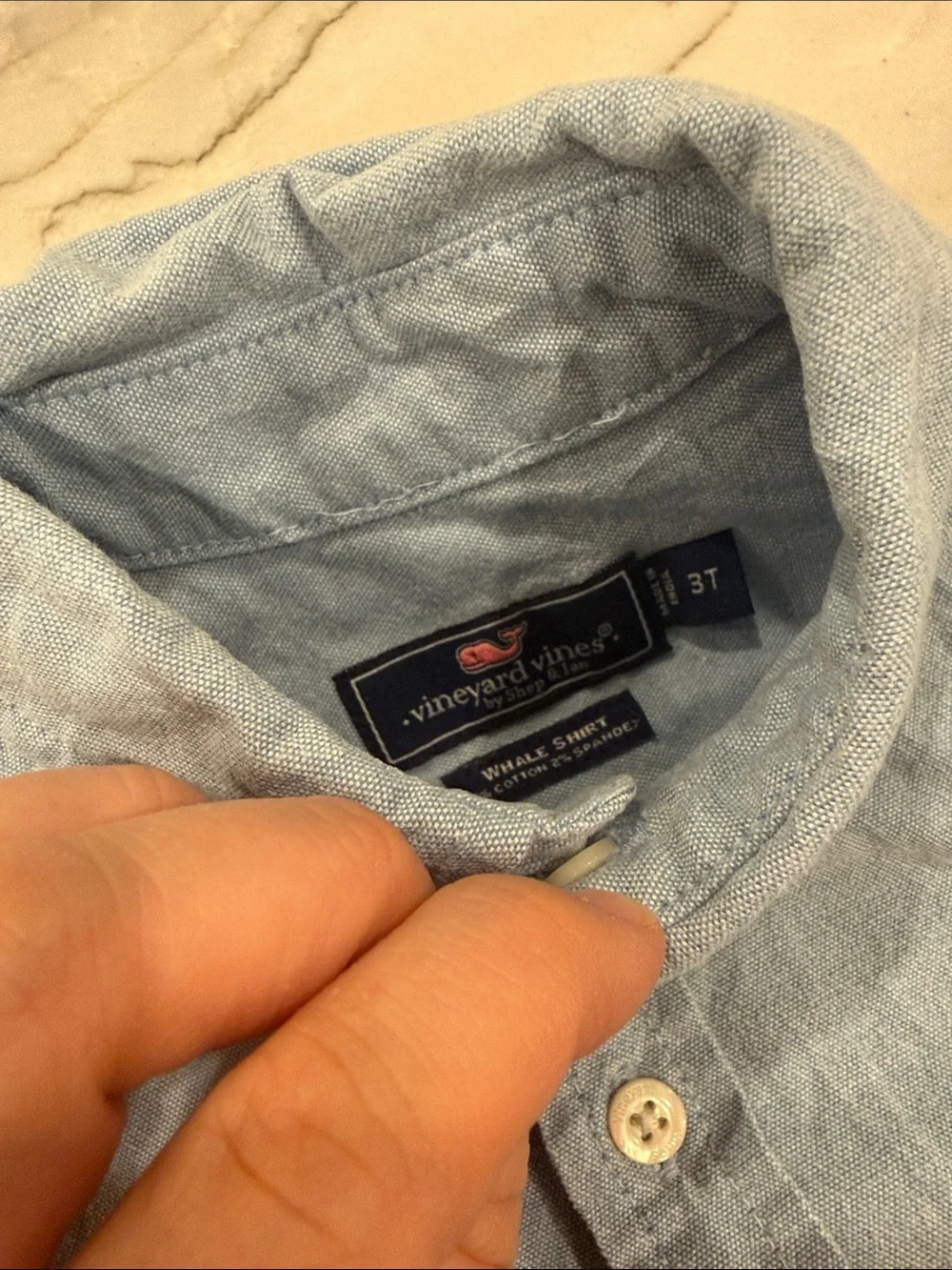 Vineyard Vines Toddler Boy's Light Blue Oxford Shirt - Picture 2 of 3